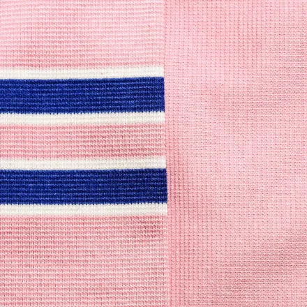 Rib knit fabric with stripe, close-up